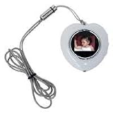 CTA Digital MI-HPNW Heart Shape Digital Photo Frame Necklace (White)