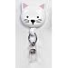 Pedia Pals White Cat Retractamal Universal Clip