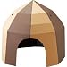 クラフトウエハース キッズテント: ●対象年齢:2才頃~●ダンボール・樹脂ビス●ハコ約41×97×8cm・重量=約2kg・ダンボール製ミニテント組立キット(組立後寸法:約87×87×73cm・重量=約1.2kg)