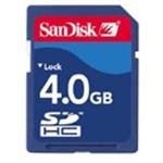 Sandisk Secure Digital SD HC 4 GB with reader