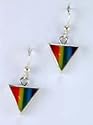 TUMMYTOYS SILVER EARRINGS GAY PRIDE RAINBOW