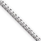 14k White Gold Diamond tennis bracelet - 7 Inch - Box Clasp