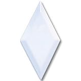 Adex USA Neri Diamond Bevel White Ceramic Tile & Stone