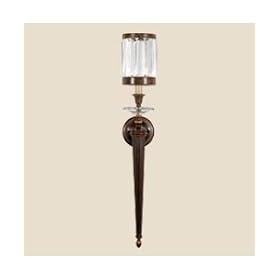 Fine Art Lamps Eaton Place 605850 Crystal 1-LT 60w (35"H x 6"W) Torchiere Lighting in Brown