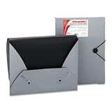 Document Wallet, Letter, Elastic Tie Closure, 2 Expansion, Silver ESS52531