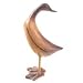 Wood-Effect Resin Duck  Looking Behind - Indoor or Garden Ornament