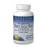 Health Genesis - Planetary Formulas - Horny Goat Weed 600mg Full Spectrum Std 10% Flavonoids as Icariin - 45 tabs