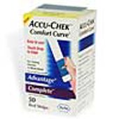 ACCU-CHEK COMFORT CURVE 50 TEST STRIPS, EXP: MIN 1 YEAR