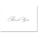 Masterpiece Studios 10625 Silver Thank You- Pack of 48 Cards & 48 Envelopes
