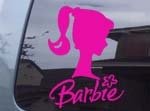 Barbie Doll Silhouette Vintage W/Lettering Car Laptop Vinyl Decal Sticker