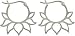 Open Design Lotus Flower Hoop Earrings in Sterling Silver, #7625