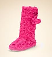Faux Fur Swirl Boot Slippers