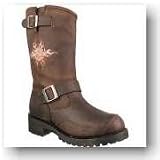 Harley Davidson Logger Conductor With Flame Logo Mens BROWN Boots - Size 7 thru 15 MEDIUM... by 99 volts