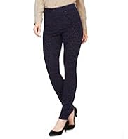 Cotton Rich Animal Flocked Denim Jeggings