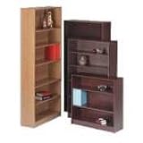 Laminate Bookcase with Square Edge, 6 Shelf, 36w x 72-5/8h, Medium Oak - Sold as 1 Each