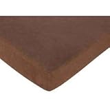 Pink Paisley Fitted Crib Sheet for Baby and Toddler Bedding Sets by JoJo - Solid Brown