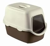 Hooded Cat Litter Tray Cathy Brown 56x40x40cm