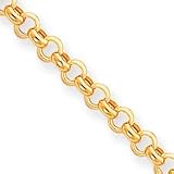 14K 5mm Hollow Rolo Chain Necklace - 16 Inch