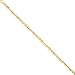 14k 1mm D-Cut Ball + Bar Pendant Chain Necklace - 16 Inch