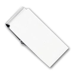 Silver-plated & Rhodium Polished Hinged Money Clip