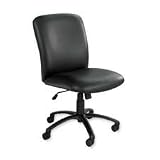 Safco Products Company Products - Exec. High-Back Chair, 27x30-1/4x40-3/4-44-3/4, BK Vinyl - Sold as 1 EA - Executive high-back chair is designed for multi-shift intensive-use environments, especially for the big and tall person. Offers a 500 lb. capacity. Rated for 24/7 use. Upholstered with vinyl. An extra wide and deep seat with thick-cushioned foam provides long-term comfort. Seat size is 22-1/4 wide x 20-3/4 deep. Back size is 23 wide x 23 high. Executive high-back chair features a