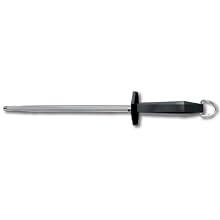 Victorinox Honing Steel 10-Inch Round Regular Cut, Black Plastic Handle