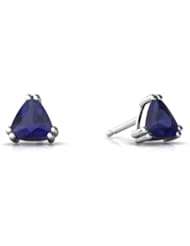 Genuine Sapphire 14kt White Gold Stud Earrings