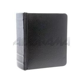 Capri Gallery Slip-In Series Library Bound Album, 18 Pages, Holds 36 - 4x6 Photos, Basic Black Leather Cover and Black Pages with Black Gilding.