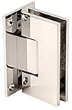 CRL Vienna 037 Series Polished Nickel Wall Mount Shower Door Hinge with Internal 5 Degree Pin
