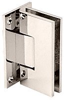 CRL Vienna 037 Series Polished Nickel Wall Mount Shower Door Hinge with Internal 5 Degree Pin