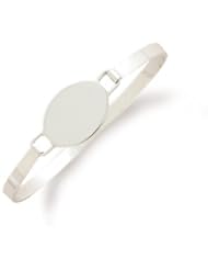 CleverSilvers Oval Engravable Tag Bangle
