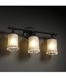 Justice Design Group GLA-8523-16-AMBR-MBLK 3 Light Veneto Luce