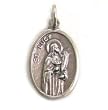 Saint Lucy - Sacred Heart of Jesus Two-sided Oxidized Medal - MADE IN ITALY