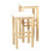 Upholstered Backless 30 Stools (Set of 2) - Natural by Furniture