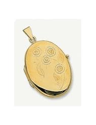 45mm X 25mm 14k Fancy Oval Locket