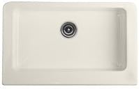 Advantage Series 33" x 20.75" Primrose Apron Front Single Bowl Undermount Kitchen Sink Finish: Bone