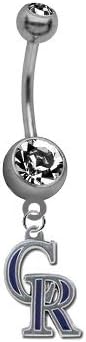 Colorado Rockies MLB Baseball Belly Button Navel Ring