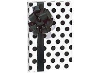 Trendy Brand New Polka Dot Black & White Gift Wrap Wrapping Paper Roll 16 Foot