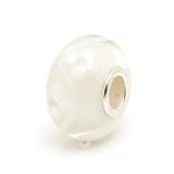 Sterling Silver Core Murano Glass Slide-on and Slide-off Glass Bead , 14 X 8mm. 5mm Hole so Fits Most Bracelets, Compatible with Pandora, Trollbeads Chamilia,silverado,biagi and Many More...