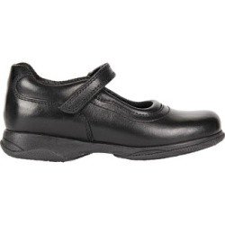 Hush Puppies Thea Black Leather Girls School Shoe
