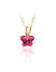 Butterfly CZ Birthstone Pendant or Necklace Pendant with Box R41707 JULY