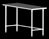 John Boos SS Work Table w/Galvanized Bracing & Legs, 72 inchW x 30 inchD