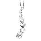 14k White Gold & Diamond Journey Pendant Necklace- 18 (2.00ctw)