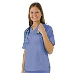 Women's Scrub Set Medical Scrub Top and Pant (Ceil Blue, M) SIZES RUN LARGE! [Apparel]