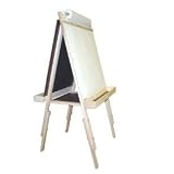 Beka Adjustable Double-Sided Paper Holder Easel, Paper Rolls on Both Sides, Wood Trays