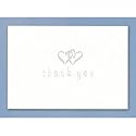 Linked Heart Silver Thank You Cards