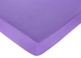 Danielle's Daises Fitted Crib Sheet for Baby and Toddler Bedding Sets by JoJo - Solid Dark Purple