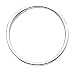 14k White Gold Polished 1.00mm Lightweight Tube Endless Hoop Earrings 23mm Diameter