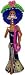 Lg Catrina with Handbag - Black Dress Day of the Dead Figure