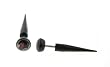 Genuine Ed Hardy Black Fake Taper - Black Panther Logo - 16g Wire - 7.5mm - 32mm Length - Sold as a Pair